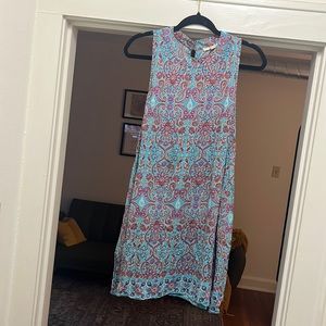 Turquoise blue paisley sun dress! Size large, Miami brand.